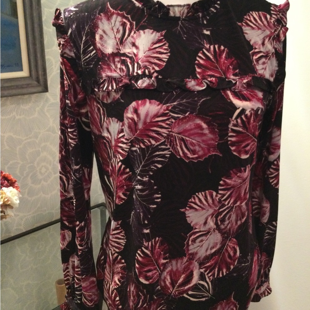Karl Lagerfeld Paris Floral Long Sleeve Top